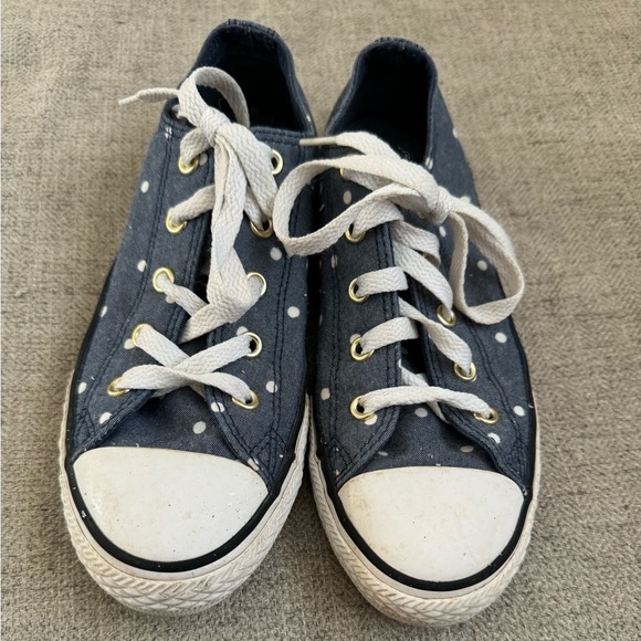 CONVERSE All-Stars Lo-Top Madison Polka Dot Sneakers Size 2 - Picture 1 of 7